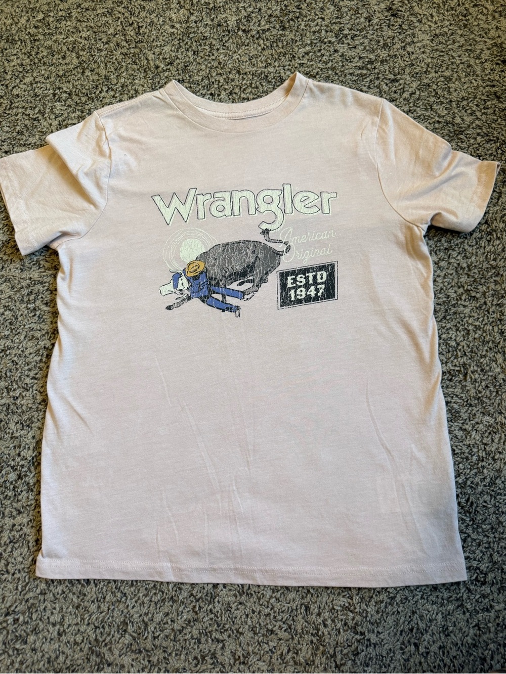 Wrangler Men’s Pale Pink Graphic Short Sleeve Tee